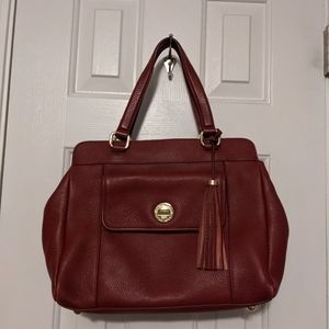 Bridgehampton Pebble Leather Satchel Handbag